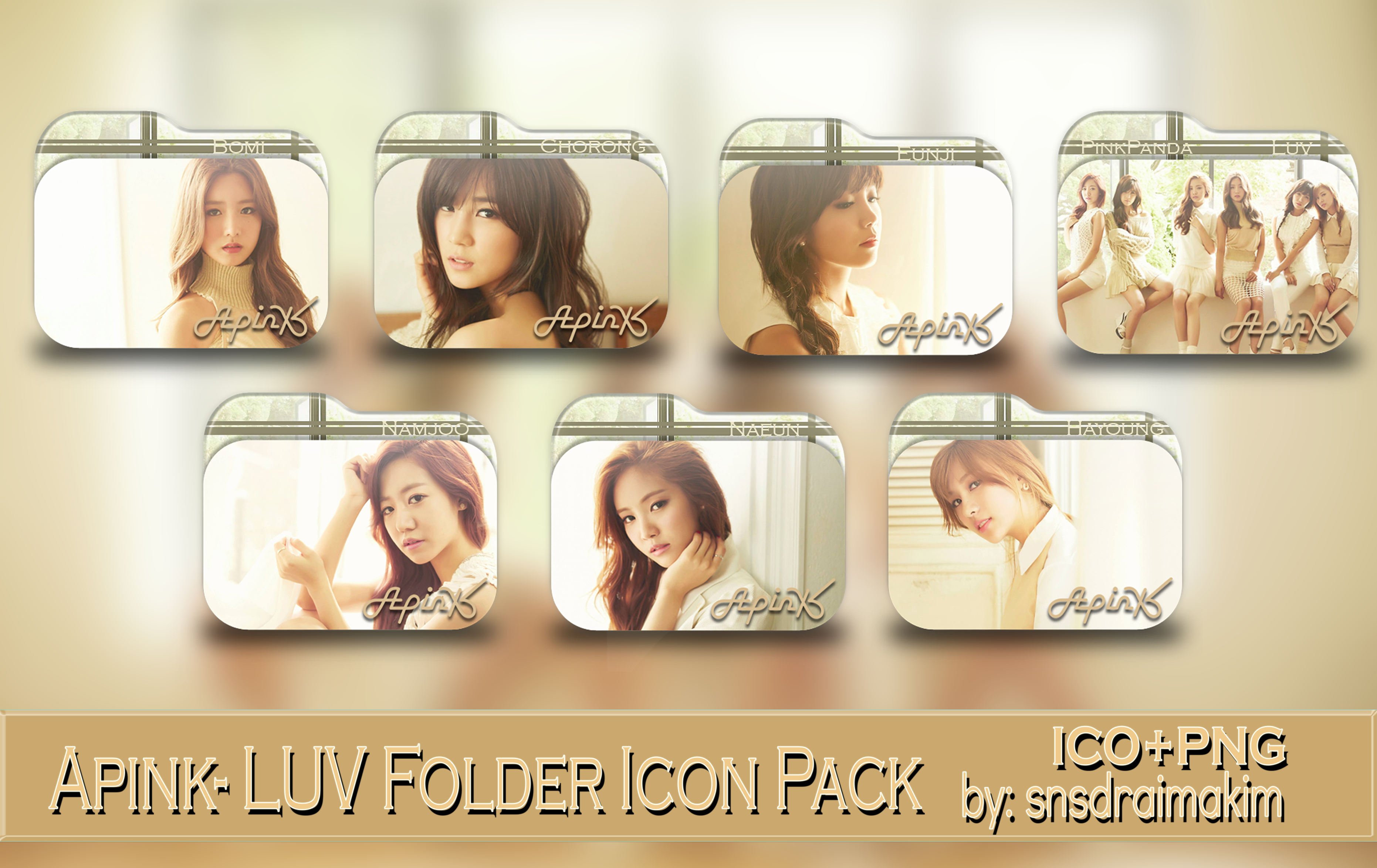 Apink Luv Folder Icon Pack By Snsdraimakim On Deviantart