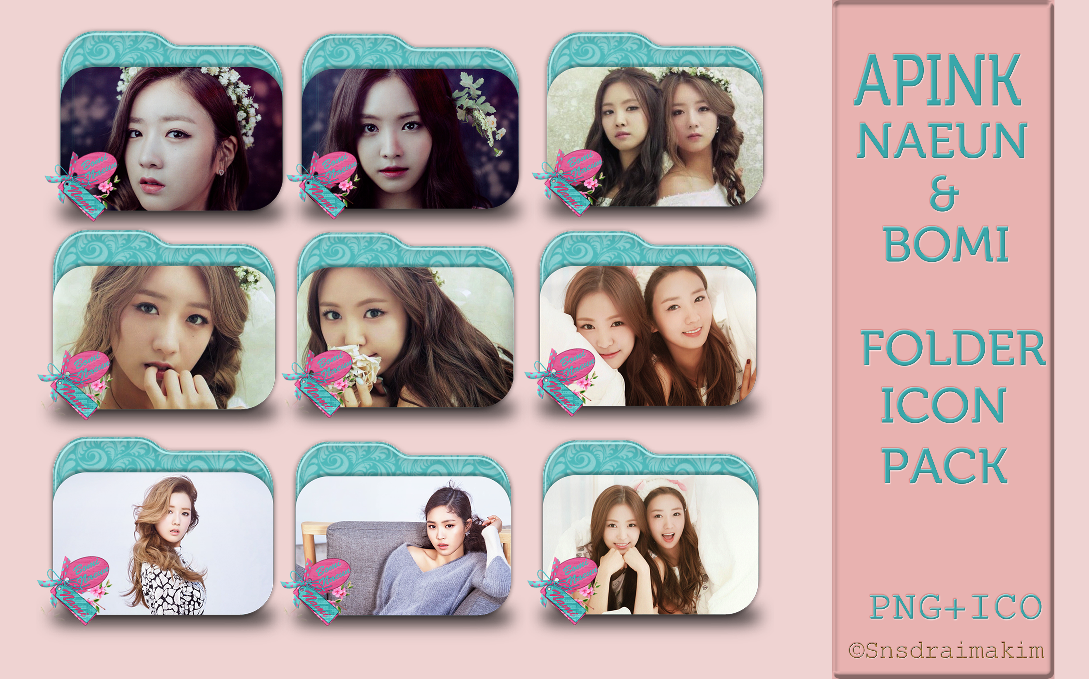 Apink Bomi and Naeun Folder Icon Pack