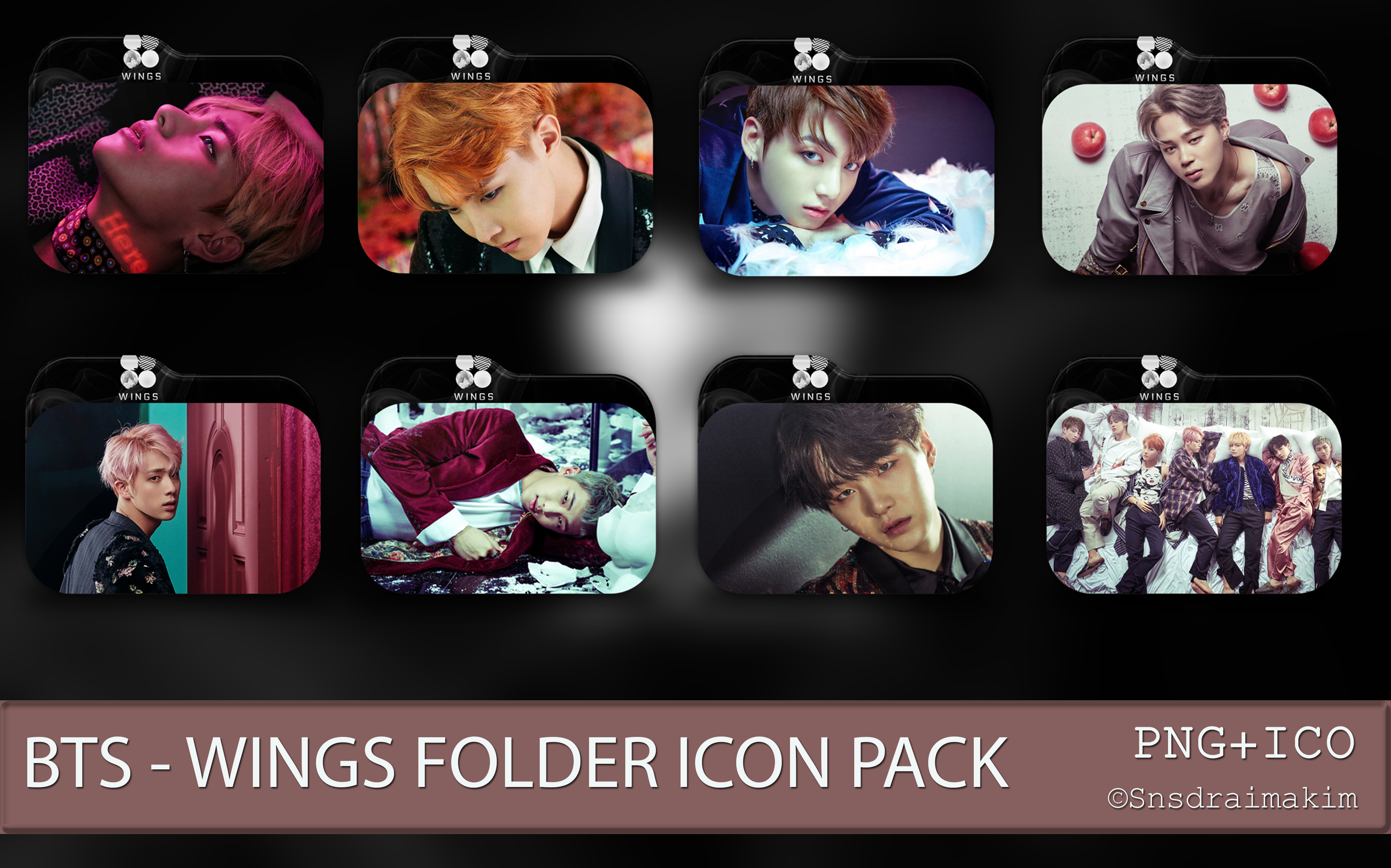 Bts - Wings Folder Icon Pack