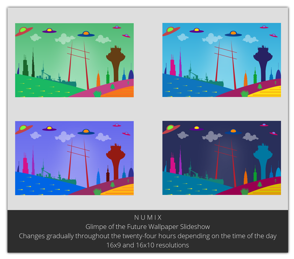 Numix Wallpaper - Glimpse of The Future Slideshow by me4oslav