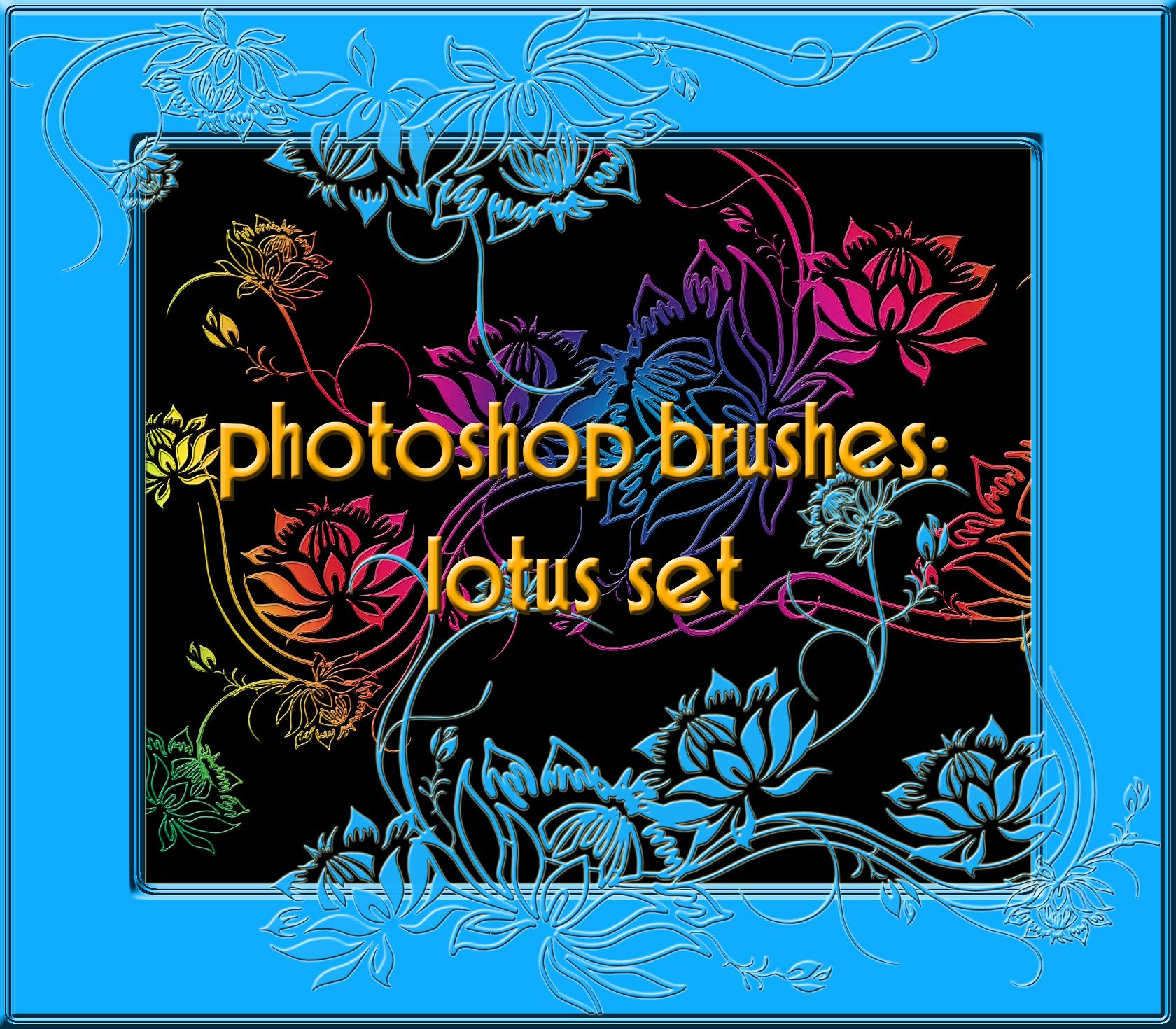 photoshop brushes: lotus set