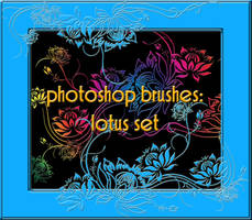 photoshop brushes: lotus set