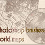 photoshop brushes: world maps
