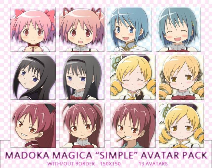 Madoka Magica Simple Avatar Pack