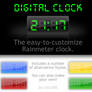 Digital Rainmeter Clock