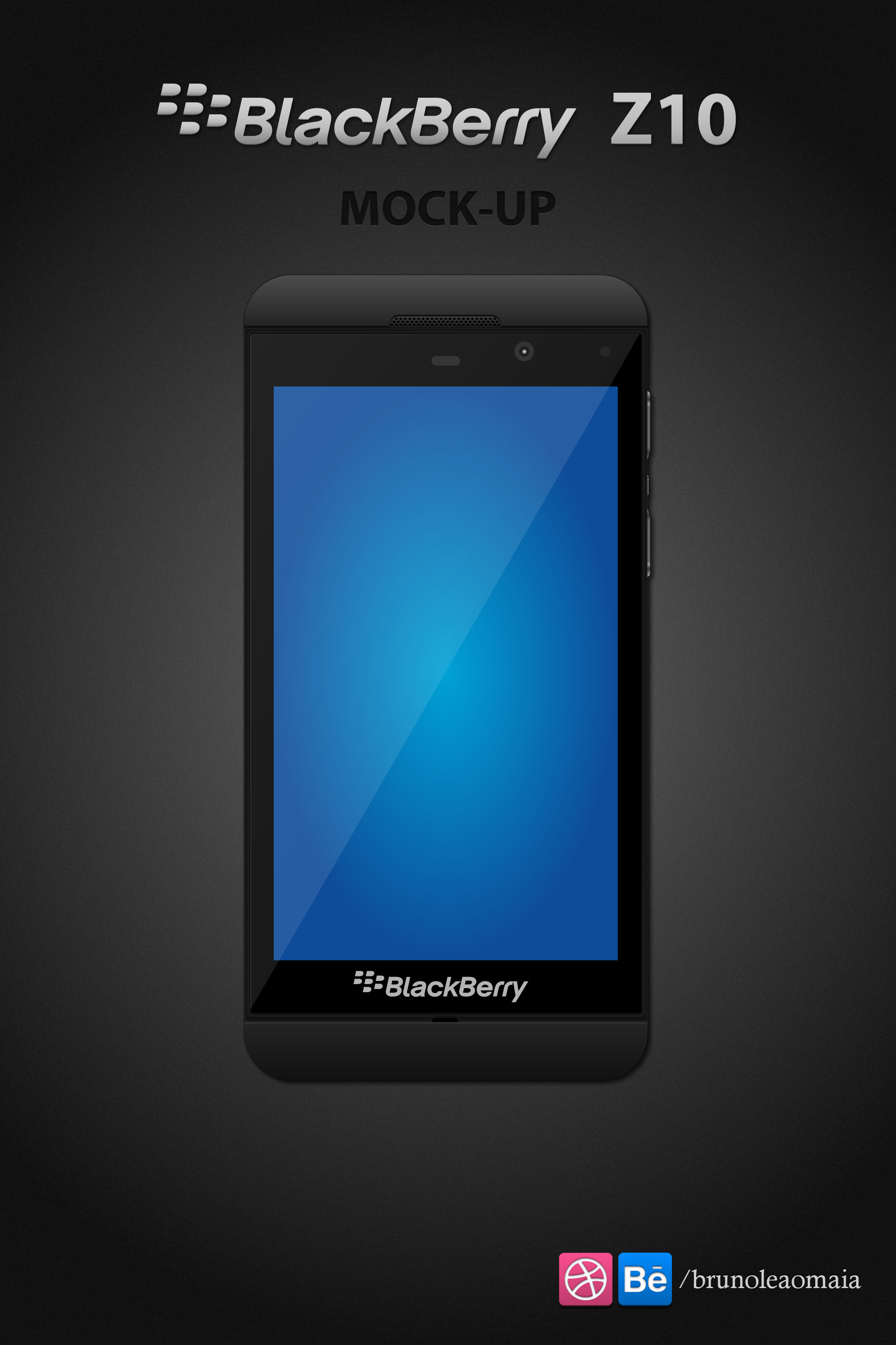BlackBerry Z10 Mock-up PSD by IconTexto