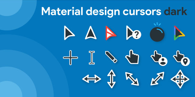 Material Design Cursors Dark