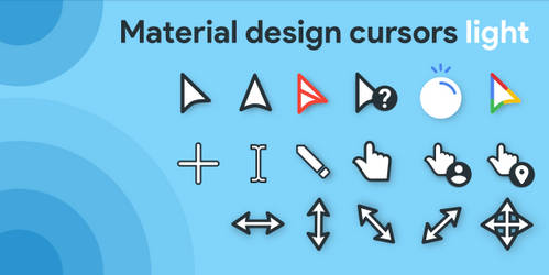 Material Design Cursors Light