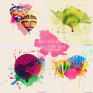 Watercolor Balloons Texture Pack