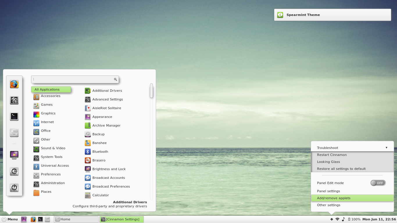 Cinnamon - Spearmint Theme