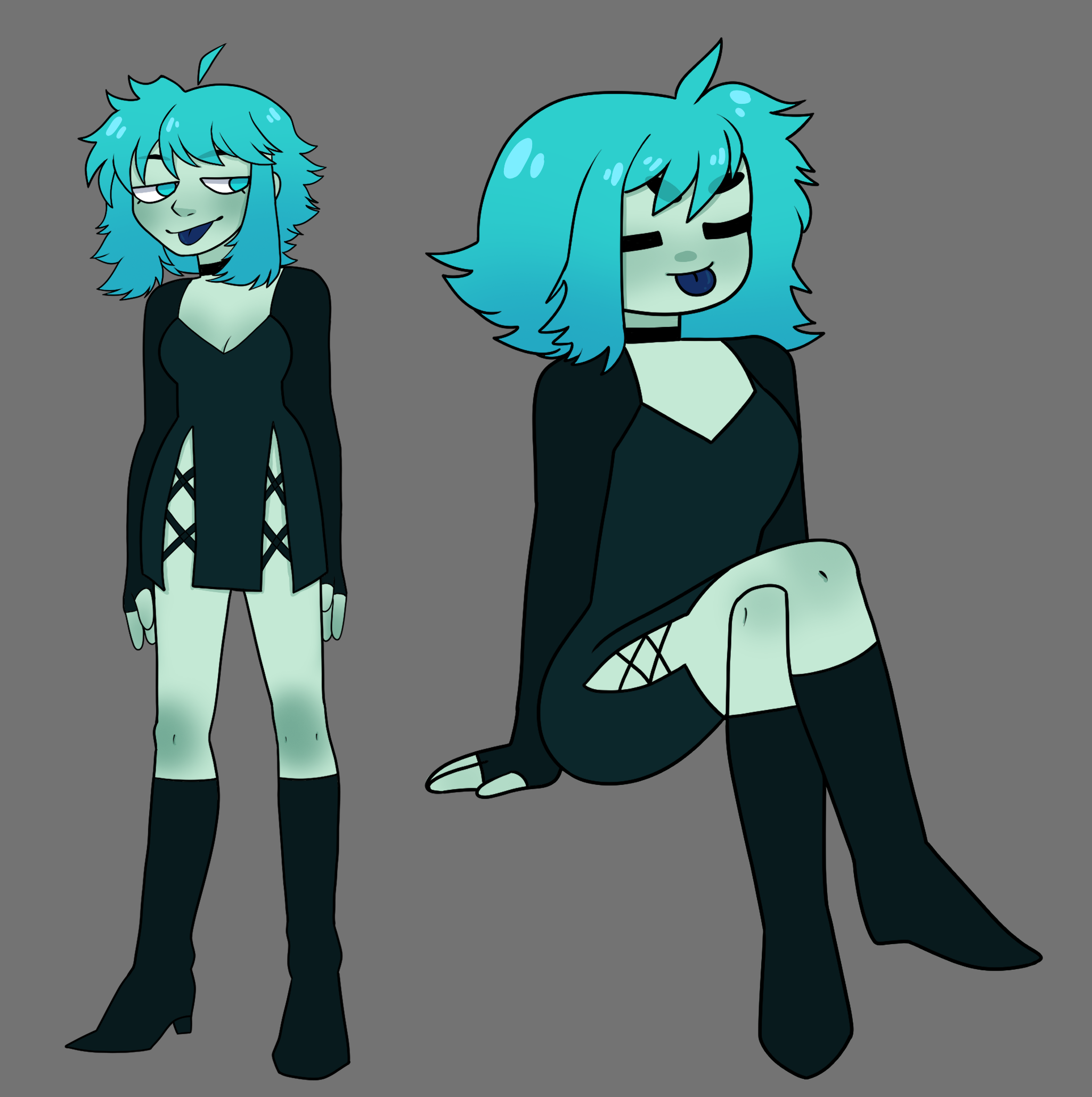 Blue lady by jupiteramore on DeviantArt