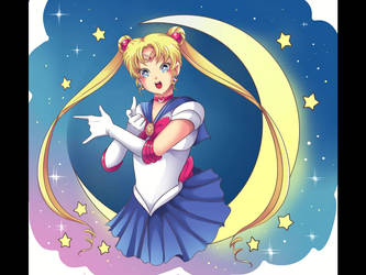 -- Commission: Sailor Moon coloring process --