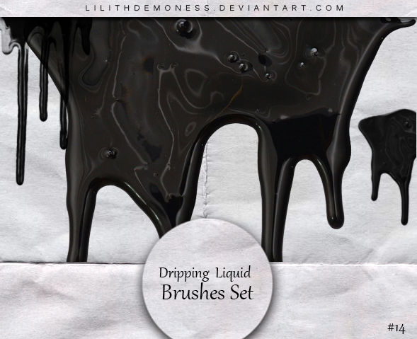 dripping liquid brushes by