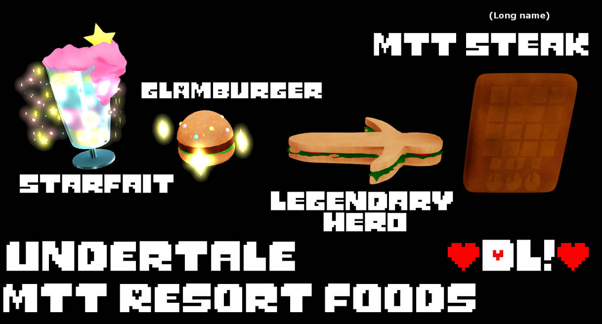 Undertale MTT resort foods DL! by ThatAlex on DeviantArt