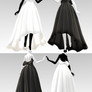 MMD P2U MonoChrome Serene Dress