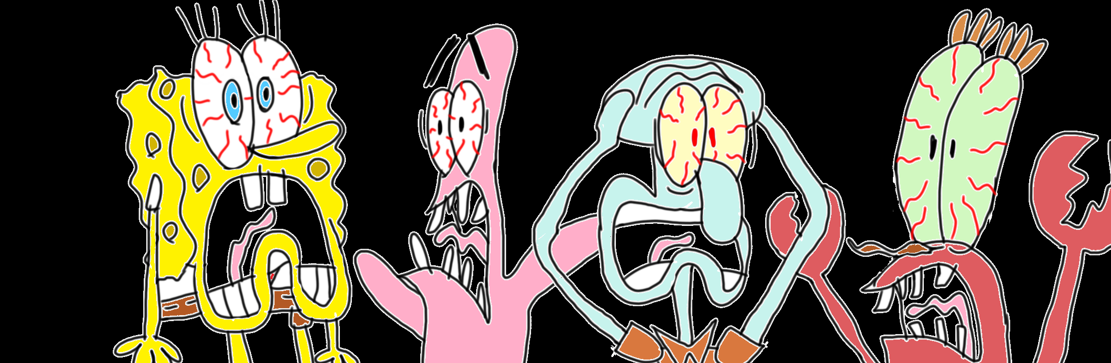 Spongebob Patrick Squidward Mr Krabs Screaming By 4thwalshboy.