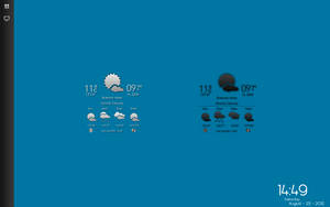 Plain Icons Weather For xWidget (Dark/Silver)