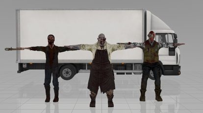 [MMD] Phasmophobia Ghosts and Truck -- DL