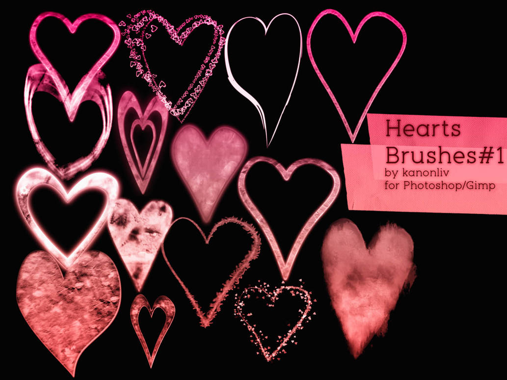 Heart Brushes part 1 by kanonliv on DeviantArt