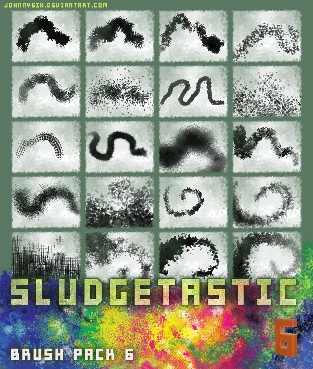 Sludgetastic Brush Pack for Photoshop. by JohnnySix on DeviantArt