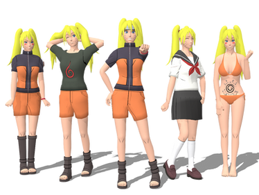 Naruko Pack 1 for MMD!