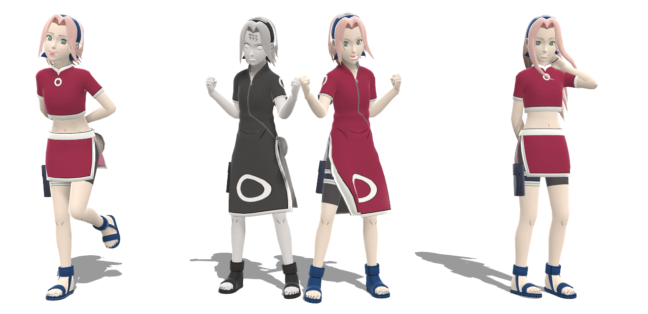 Sakura (Pre-Shippuden Pack) for MMD by StekinoMai on DeviantArt