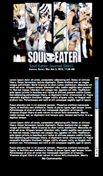 SOUL EATER Journal Skin