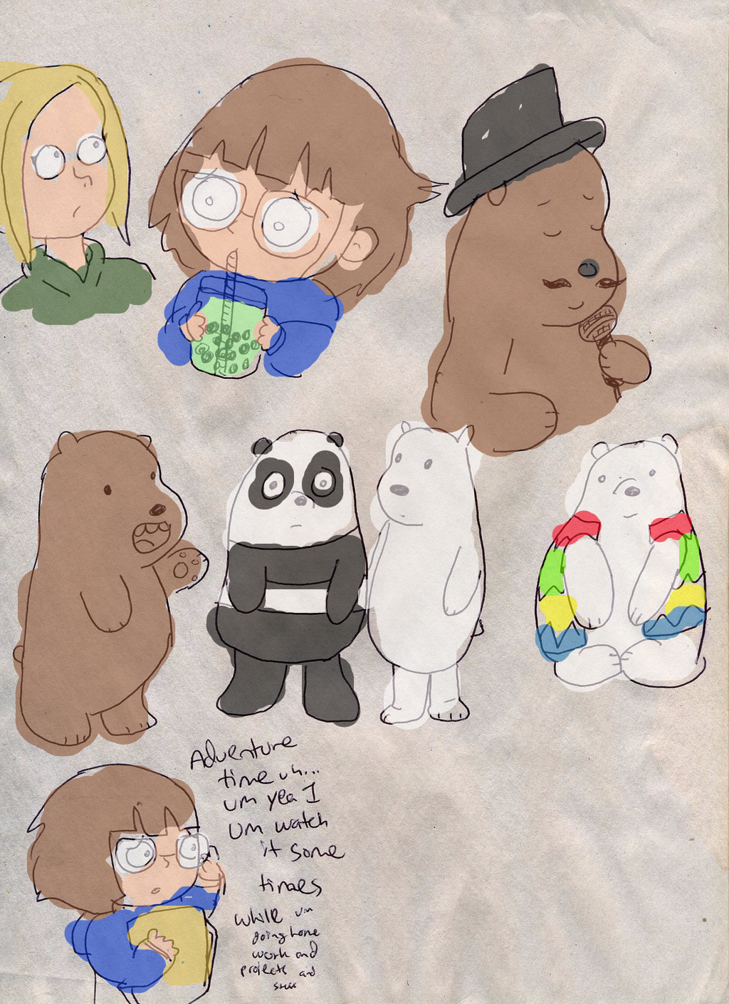 We bare bears doodles by TaintedTruffle on DeviantArt