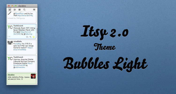 Itsy 2.0 theme - Bubbles Light