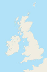 Blank map British Isles PSD