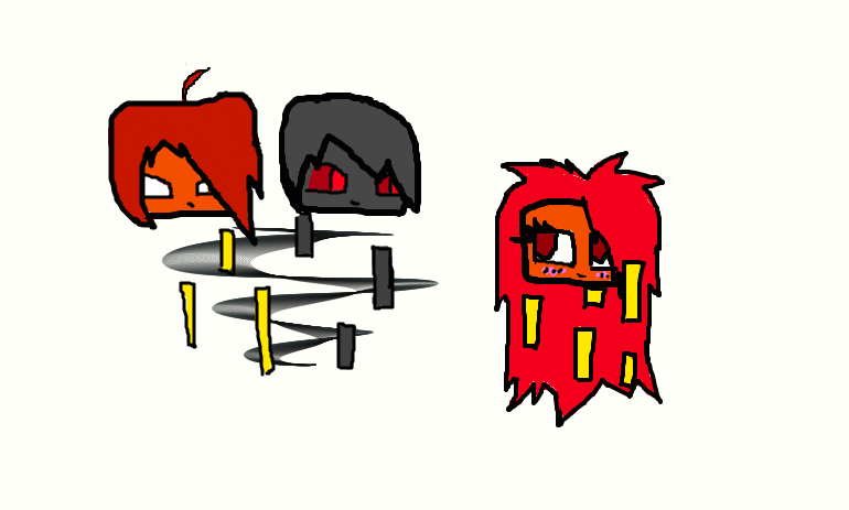 chit-chat Blazie, Wither, and Flame