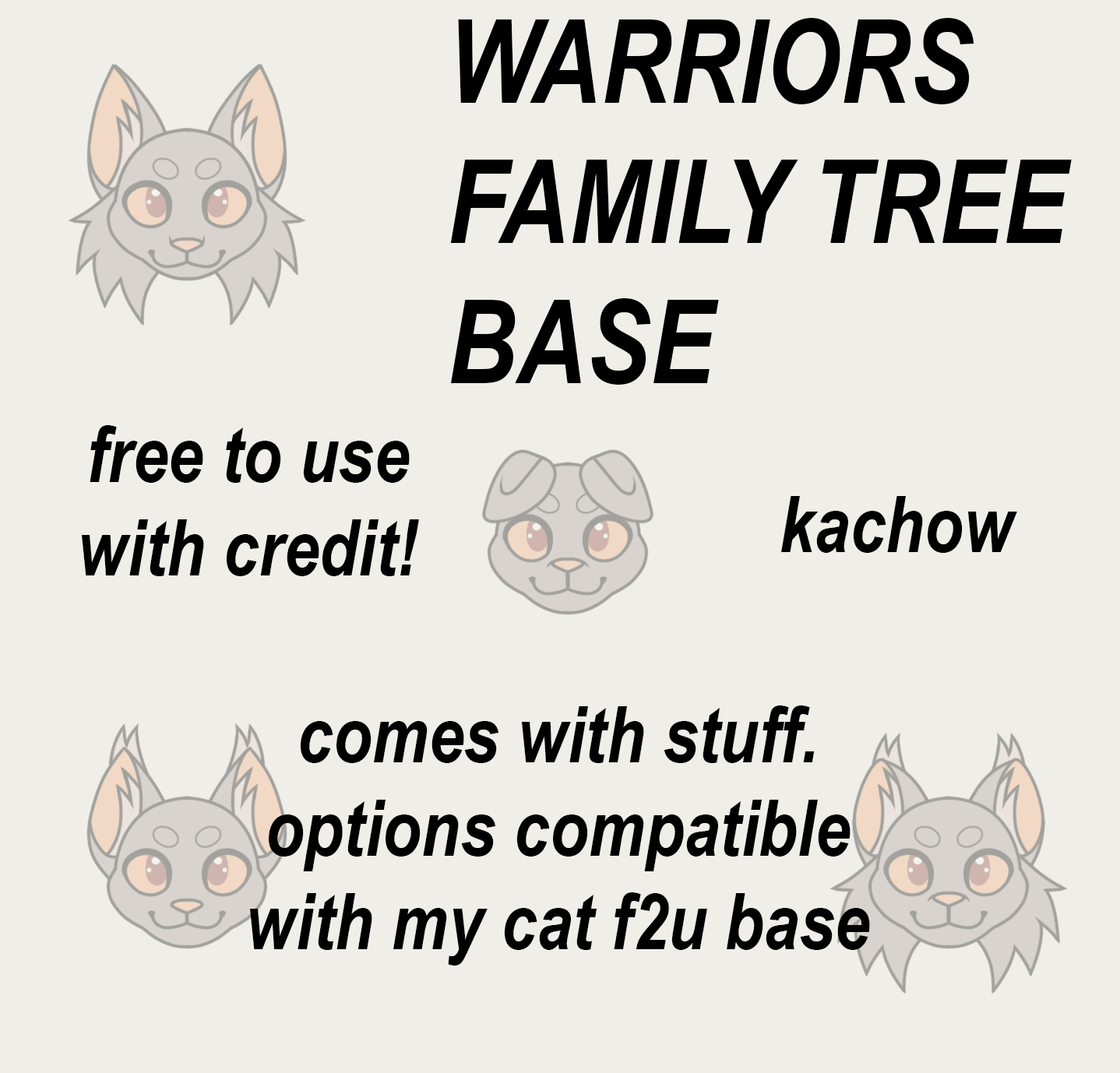 Cat Family Tree FREE BASE by nymphbat on DeviantArt