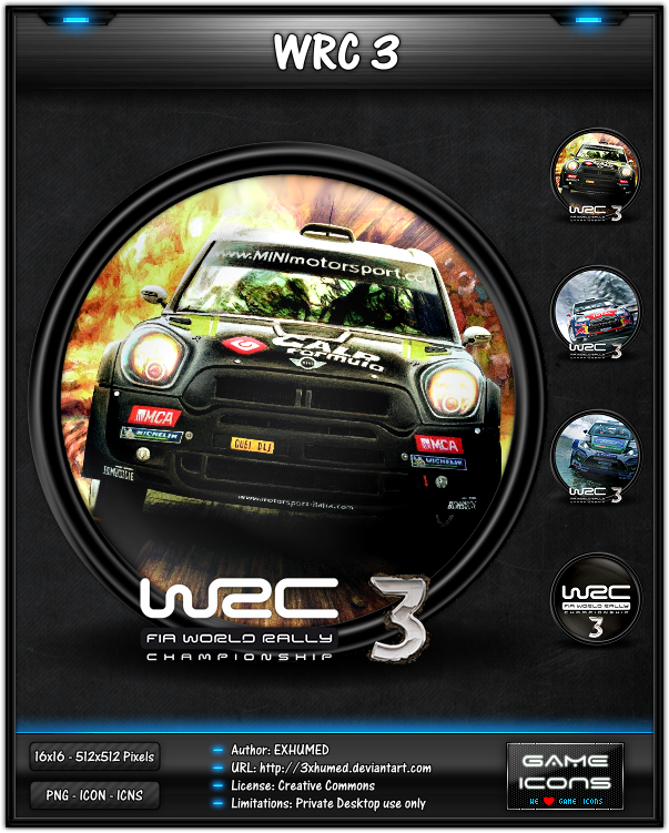 WRC 3 - Game Icon Pack