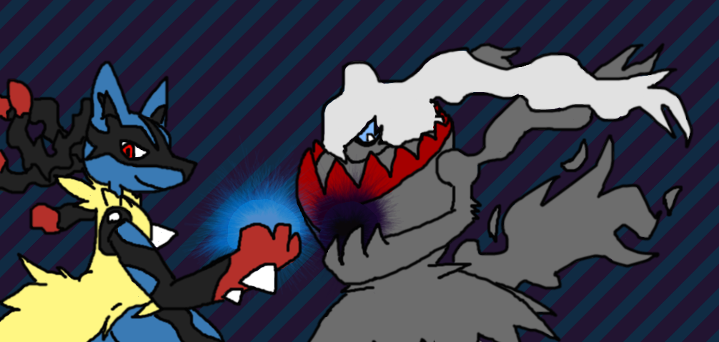 Mega Lucario And Darkrai W I P By Coral The Corsola On Deviantart