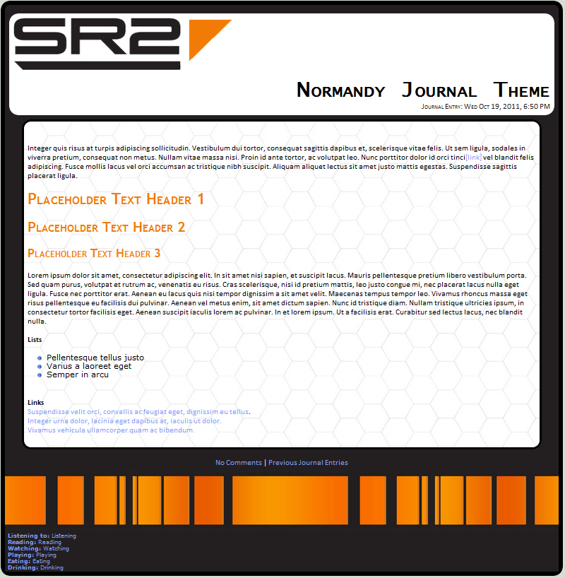 SR2 Normandy dA Journal Skin