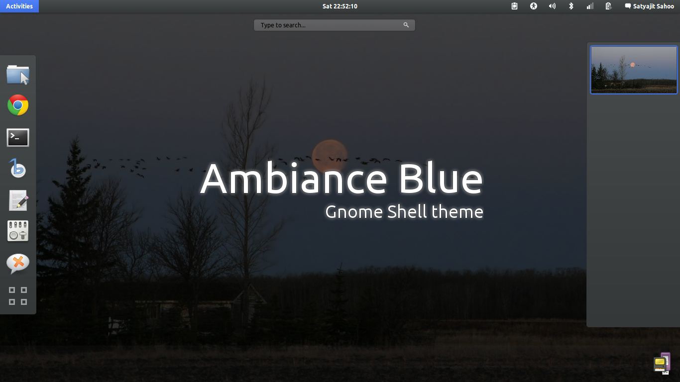 Gnome Shell - Ambiance Blue by satya164