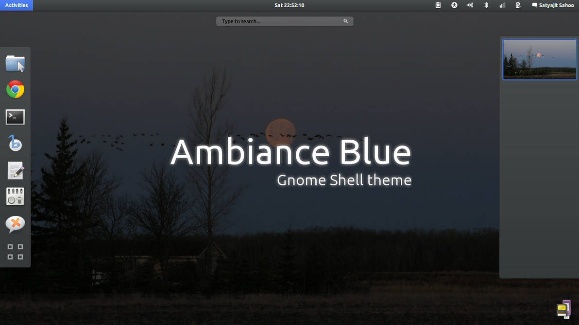 Gnome Shell - Ambiance Blue by satya164