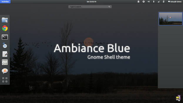 Gnome Shell - Ambiance Blue