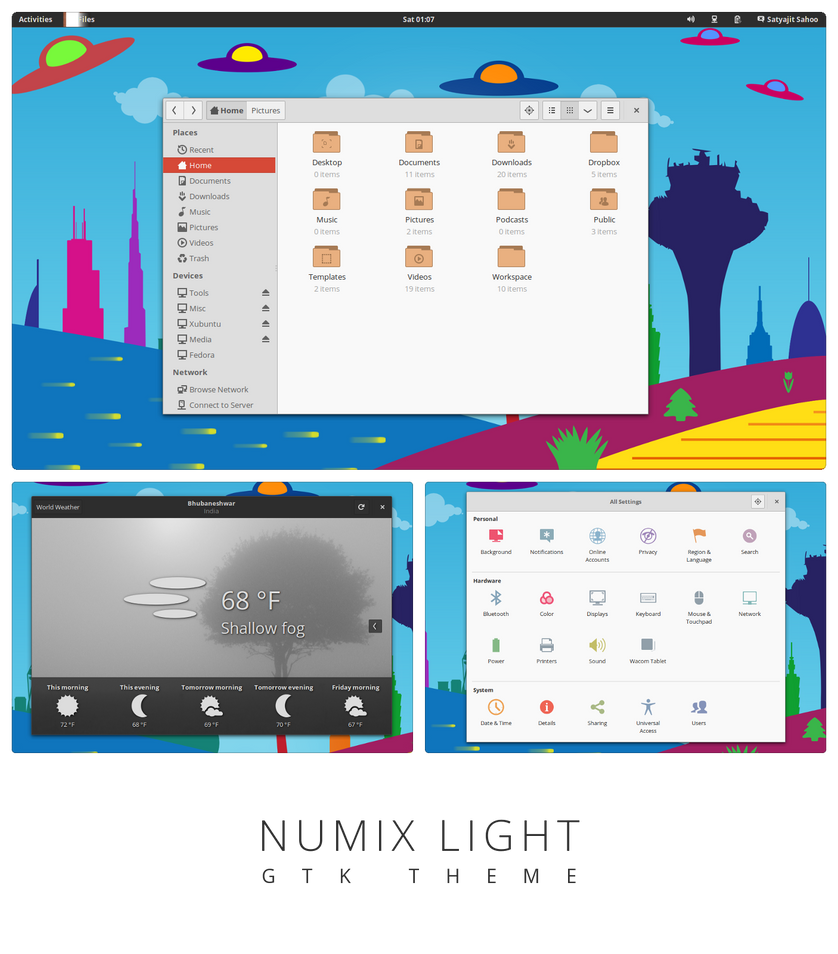 Numix Light - GTK3 theme by satya164