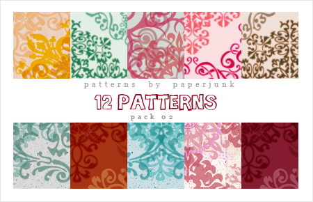 Patterns: Pack 02 by PaperJunk on DeviantArt