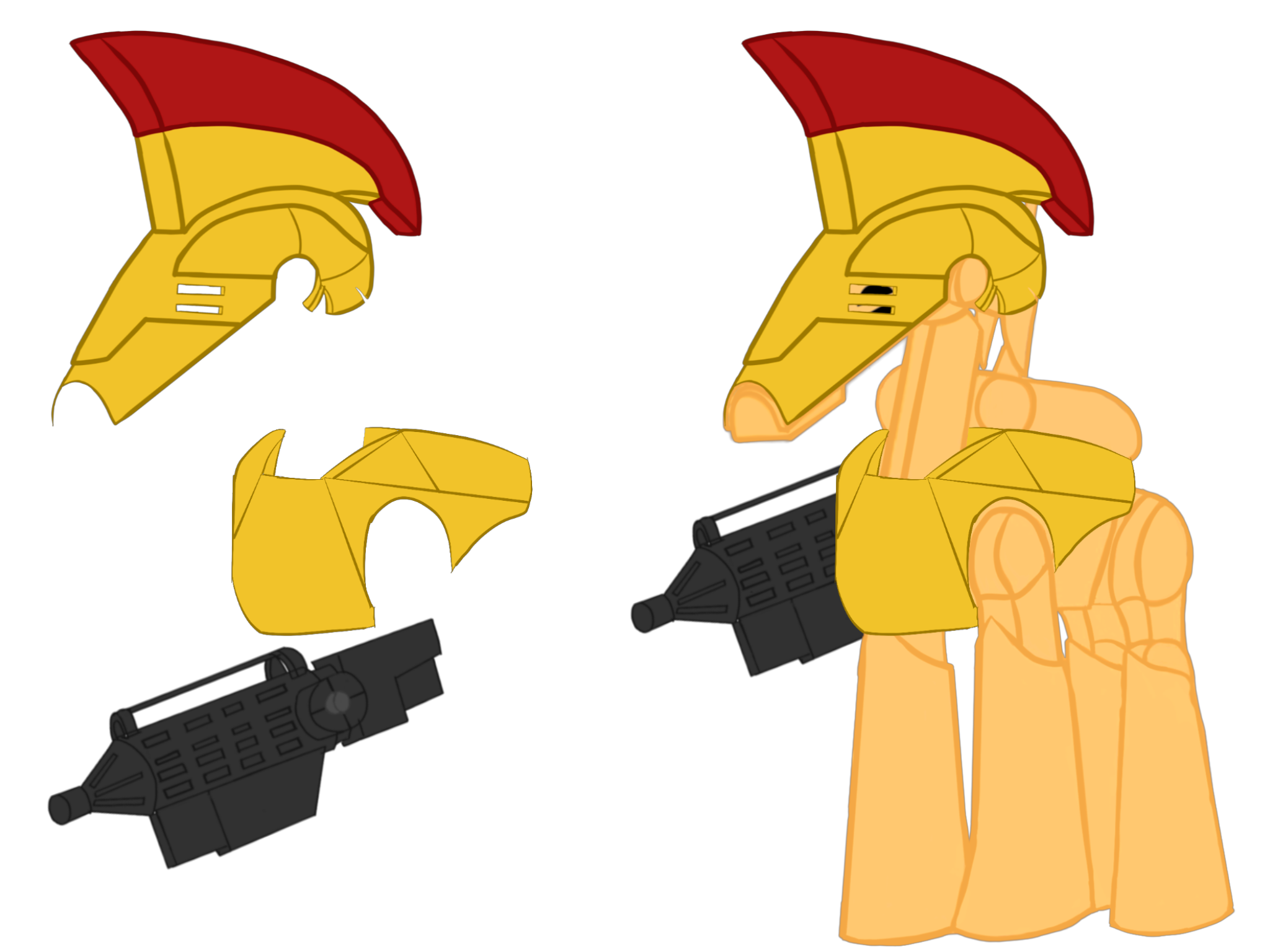 MLP: FiM, B1 Battle Droid Pony with Armor