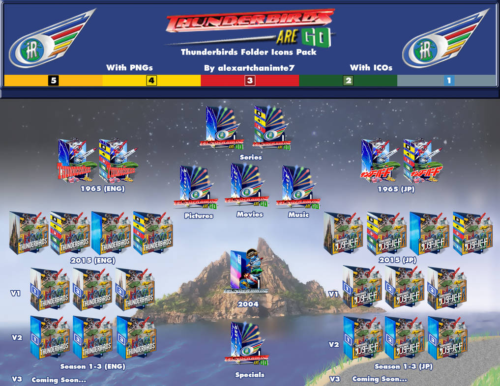 Thunderbirds Folder Icons Pack By Alexartchanimte7 On Deviantart