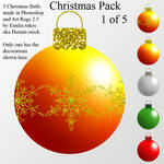 Christmas stock 1 of 5 - balls by Hermit-stock
