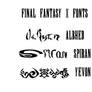Final Fantasy X Fonts
