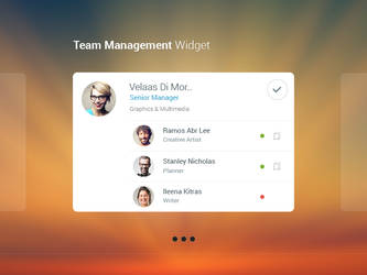 Team Management Widget