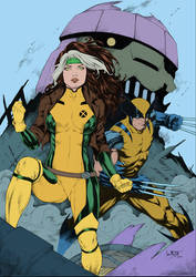 rogue and wolverine by leomatos2014 Flats