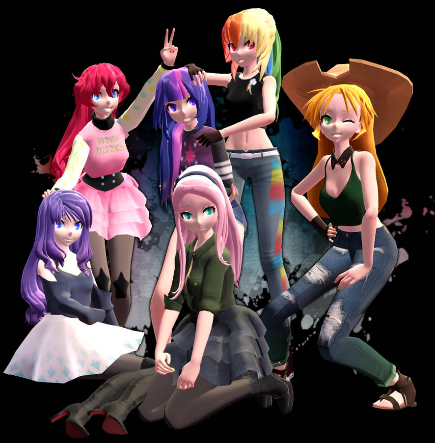 [MMD/MLP:FiM] TDA Human Mane 6 MODELS DL by VioletViolie on DeviantArt