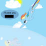 Rainow Dash saves Derpy