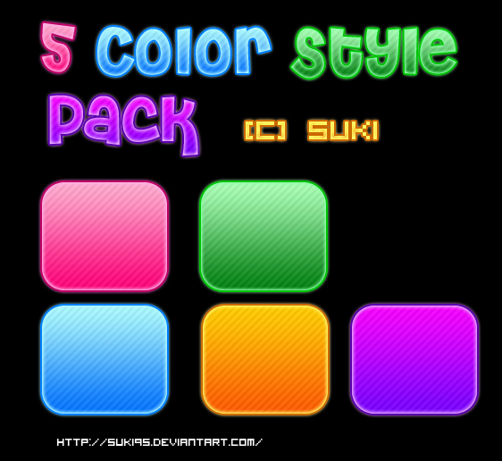 5 Colour Style PACK by Suki95 on DeviantArt