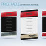 Price Table Set of 3 PSD